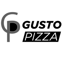 Gusto Pizza logo.